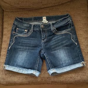 H2j Rolled Cuff Denim Shorts Juniors Size 9/10